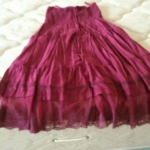 Strapless Ranch Estan Reddish Burgundy Sundress